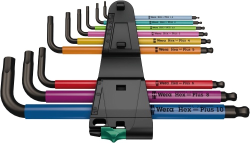 Набор Г-образных ключей WERA 950/9 Hex-Plus Multicolour 1 SB WE-073593 фото 3