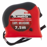 

Рулетка Double fixation, 7,5 м х 25 мм, обрезиненный корпус, двойная плавная фиксация MATRIX 31058