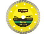 

Сегментированные отрезные алмазные круги "TURBO", серия "MASTER" Stayer 36673-125