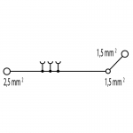 

Проходная клемма Weidmuller WDU 2.5/1.5/ZR RT 1833830000