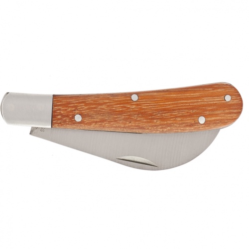 Нож садовый, 170 мм, складной, изогнутое лезвие, деревянная рукоятка PALISAD 79001 фото 3