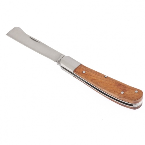 Нож садовый, 173 мм, складной, копулировочный, деревянная рукоятка PALISAD 79002 фото 2