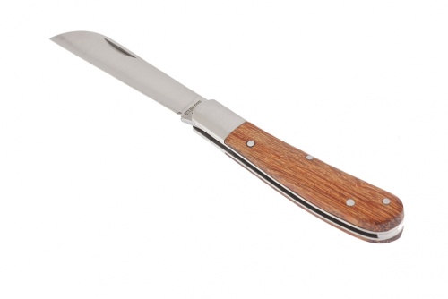 Нож садовый, 173 мм, складной, прямое лезвие, деревянная рукоятка PALISAD 79003 фото 2